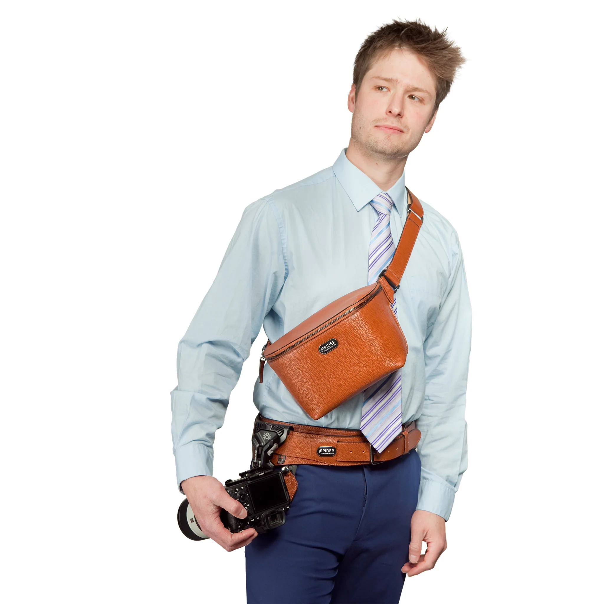 1540: SpiderPro Leather Sling Pouch - Image 13